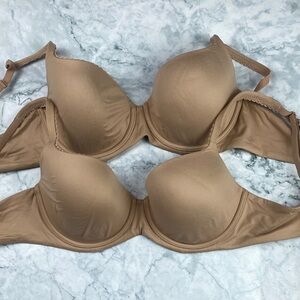 Two Bras - Victoria's Secret Light Brown/Tan Underwire Bra - Body by Victoria